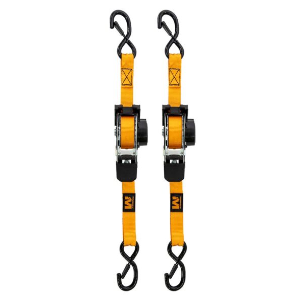 Muddy Retractable Ratchet Straps 1"x10 ft Orange 2/ct - Precision Shot Firearms