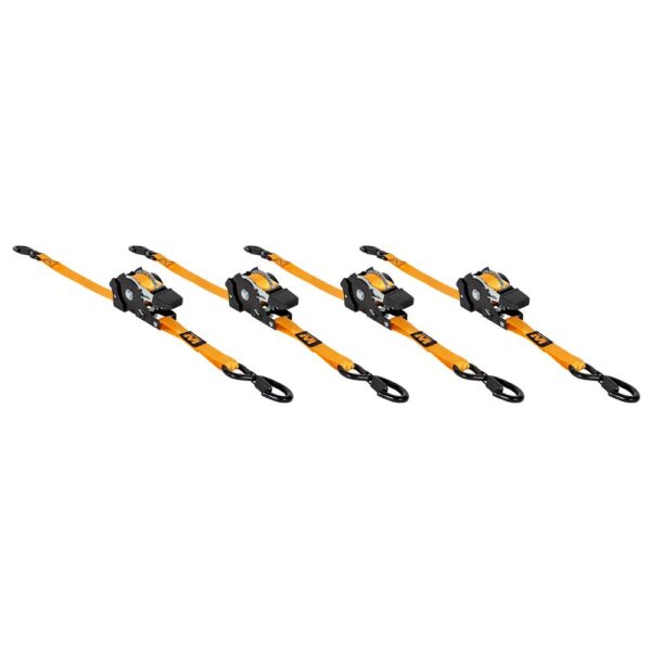 Muddy Retractable Ratchet Straps 1"x10 ft Orange 4/ct - Precision Shot Firearms