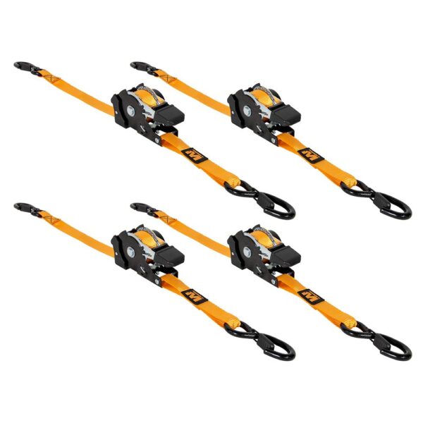 Muddy Retractable Ratchet Straps 1"x10 ft Orange 4/ct - Precision Shot Firearms