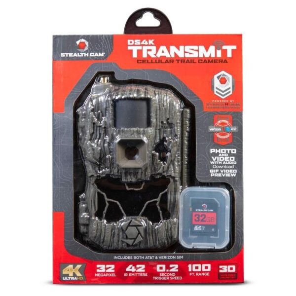 StealthCam DS4K Transmit Cellular Trail Camera 32MP Grey - Precision Shot Firearms