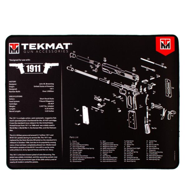 TekMat 15x20 Ultra Premium Gun Cleaning - 1911 - Precision Shot Firearms