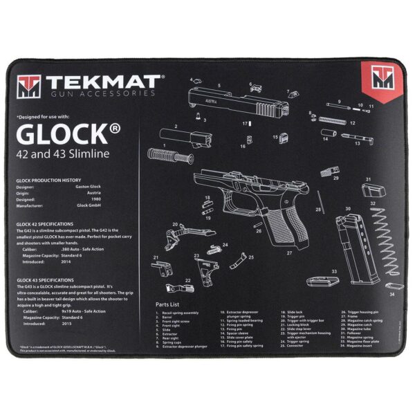 TekMat Ultra 20 Mat for Glock 42-43 - Precision Shot Firearms