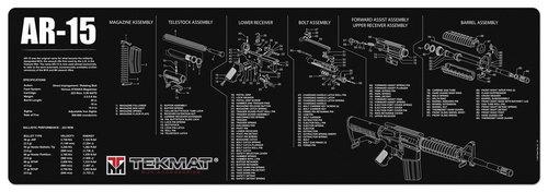 TekMat 12x36 Gun Cleaning Mat - AR-15 Black - Precision Shot Firearms