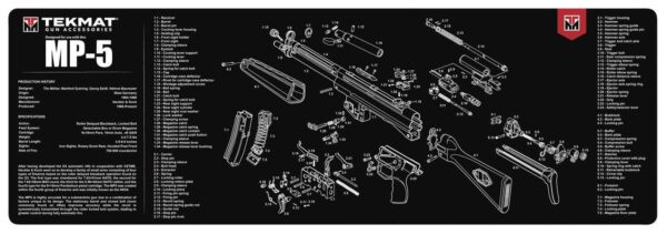 TekMat 12x36 Gun Cleaning Mat - Heckler & Koch MP5 - Precision Shot Firearms