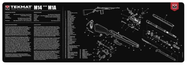 TekMat 12x36 Gun Cleaning Mat - M14 (M1A) - Precision Shot Firearms