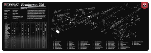 TekMat 12x36 Gun Cleaning Mat - Remington 700 - Precision Shot Firearms