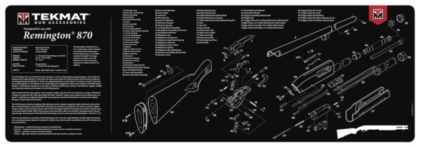 TekMat 12x36 Gun Cleaning Mat - Remington 870 - Precision Shot Firearms