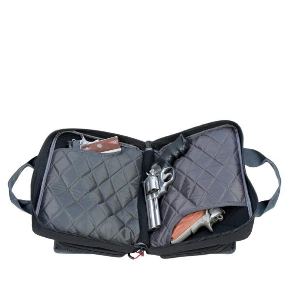GPS Quad Handgun Range Bag with Mag Storage and Dump Cups Rifle Green and Khaki - Precision Shot Firearms