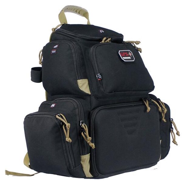 G-Outdoors Handgunner Backpack with 4 Handgun Cradle-Black/Tan - Precision Shot Firearms