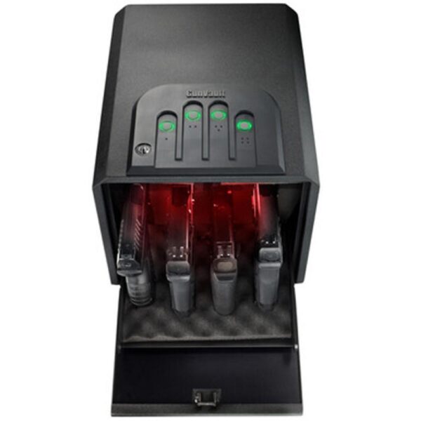 GunVault MiniVault 4 Gun Keypad Vault 10.27" x 14.02" x 8.88" - Precision Shot Firearms