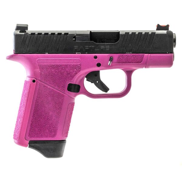 GForce Arms GF9 Rapture Subcompact OR Handgun 9mm Luger 12rd Magazine 3.25" Barrel Pink Frame and Black Slide - Precision Shot Firearms