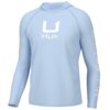 Huk Icon Long Sleeve Hoodie Ice Water L - Precision Shot Firearms