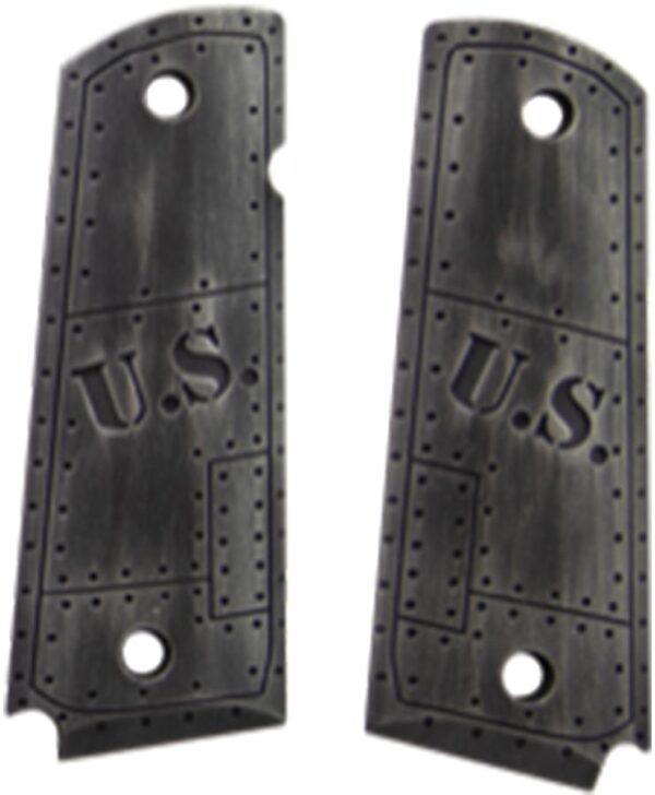 Hogue Govt. Model Aluminum - 1911 U.S. Green Distressed Grip - Precision Shot Firearms
