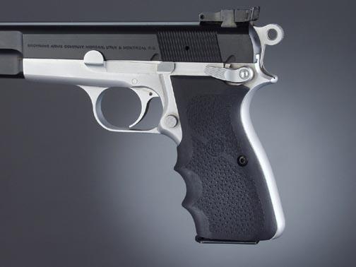 Hogue Browning Hi-Power Rubber Grips with Finger Grooves - Precision Shot Firearms