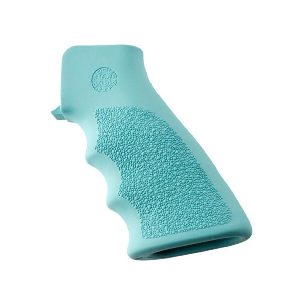 Hogue AR-15/M-16 Rubber Grip with Finger Grooves Aqua - Precision Shot Firearms