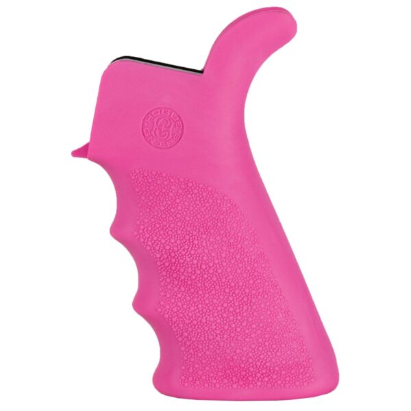 Hogue AR-15/M-16 Rubber Beavertail Grip with Finger Grooves-Pink - Precision Shot Firearms