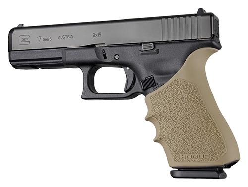 Hogue HandAll Beavertail Grip Sleeve Glock 17 G17L G19X G34 G34 MOS Gen 1-2-5-Flat Dark Earth - Precision Shot Firearms