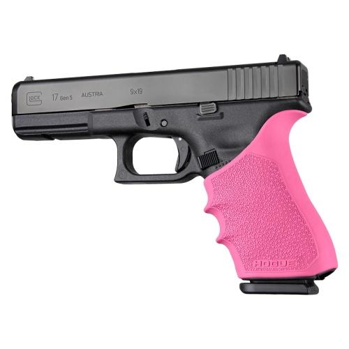 Hogue HandAll Beavertail Grip Sleeve Glock 17 Gen 1/2/5 Pink - Precision Shot Firearms
