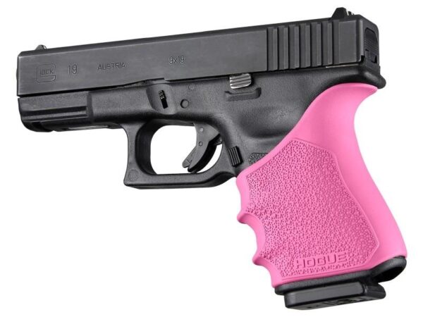 Hogue HandAll Beavertail Grip Sleeve Glock 19 23 32 38 Gen 3-4 Pink - Precision Shot Firearms