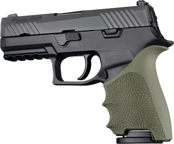 HandAll Beavertail Grip Sleeve Sig Sauer P320 Compact OD Green - Precision Shot Firearms
