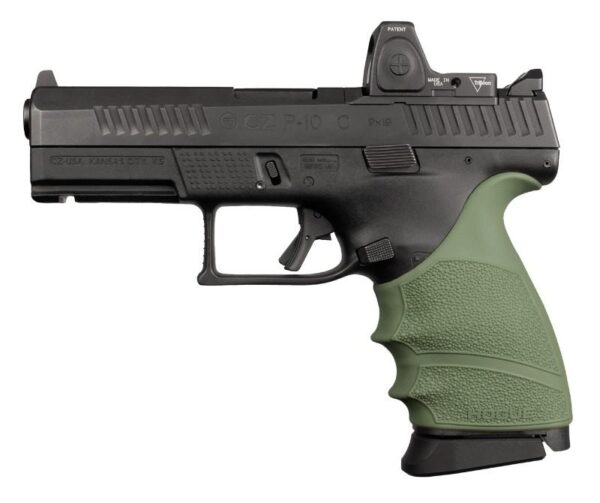 Hogue HandAll Beavertail Grip Sleeve CZ P-10 Compact 9mm - OD Green - Precision Shot Firearms