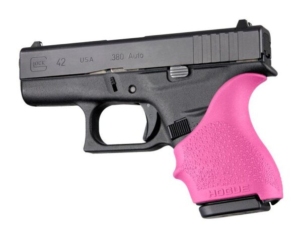 Hogue HandAll Beaver Tail Grip Sleeve Glock 42 43 Pink - Precision Shot Firearms