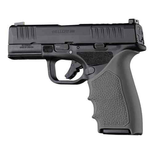 Hogue HandAll Beaver Tail Handgun Grip Sleeve Springfield Armory Hellcat Pro Slate Grey - Precision Shot Firearms