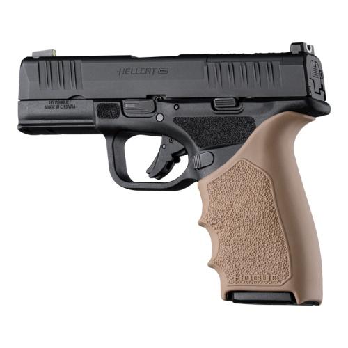 Hogue HandAll Beaver Tail Handgun Grip Sleeve Springfield Armory Hellcat Pro FDE - Precision Shot Firearms