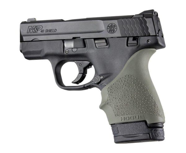 Hogue HandAll Beaver Tail Grip Sleeve S&W M&P Shield Ruger LC9 Glock 26/27 OD G - Precision Shot Firearms