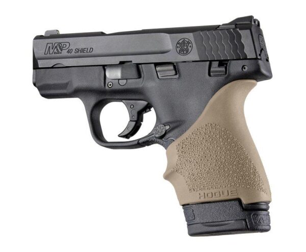 Hogue HandAll Beaver Tail Grip Sleeve S&W M&P Shield Ruger LC9 Glock 26/27 FDE - Precision Shot Firearms
