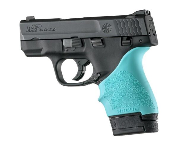 Hogue HandAll Beavertail Grip Sleeve S&W M&P Shield Ruger LC9-Aqua - Precision Shot Firearms
