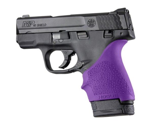 Hogue HandAll Beaver Tail Grip Sleeve S&W M&P Shield Ruger LC9 Glock 26/27 Purple - Precision Shot Firearms