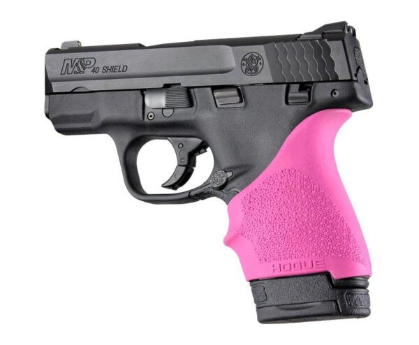 Hogue HandAll Beaver Tail Grip Sleeve S&W M&P Shield Ruger LC9 Glock 26/27 Pink - Precision Shot Firearms