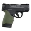 Hogue HandAll Beaver Tail Handgun Grip Sleeve S&W M&P 9 Shield Plus OD Green - Precision Shot Firearms