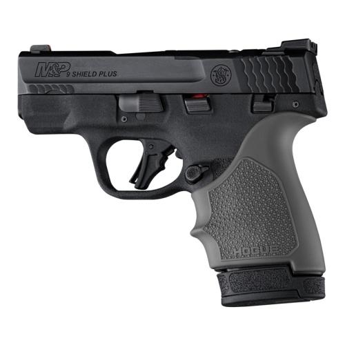 Hogue HandAll Beaver Tail Handgun Grip Sleeve S&W M&P 9 Shield Plus Slate Grey - Precision Shot Firearms