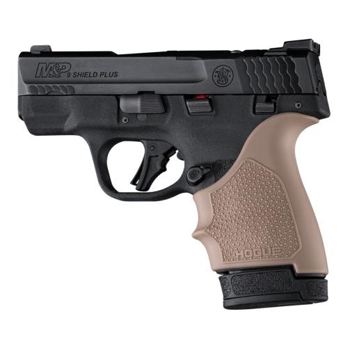 Hogue HandAll Beaver Tail Handgun Grip Sleeve S&W M&P 9 Shield Plus FDE - Precision Shot Firearms