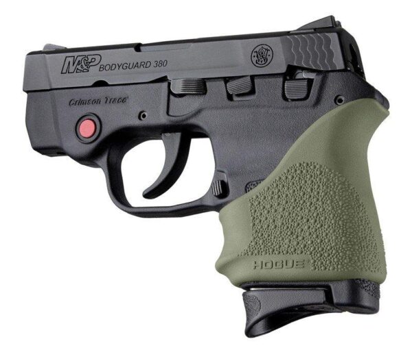 Hogue HandAll Beaver Grip Sleeve S&W Bodyguard 380/Taurus TCP & Spectrum OD GN - Precision Shot Firearms
