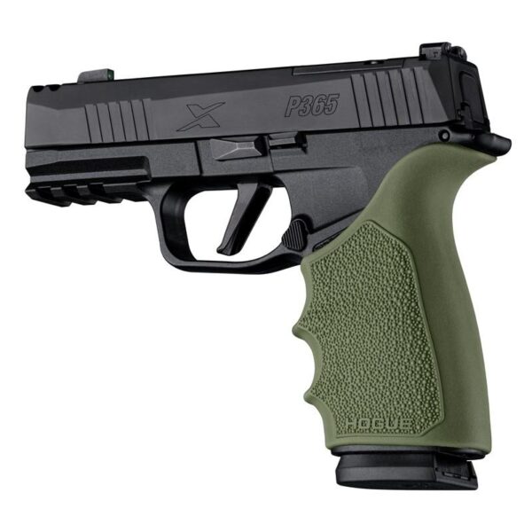 Hogue HandAll Beavertail Handgun Grip Sleeve for Sig Sauer P365 XMacro OD Green - Precision Shot Firearms