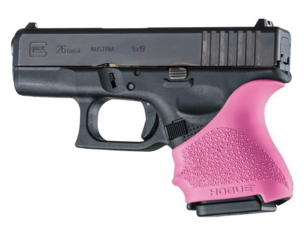 Hogue HandAll Beavertail Grip Sleeve Glock 26/27-Pink - Precision Shot Firearms