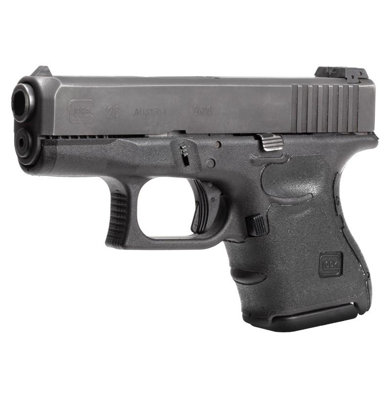 Hogue Wrapter Rubber Adhesive Handgun Grip for GLOCK Gen 3 26/27/33/39 Grain Texture Black - Precision Shot Firearms