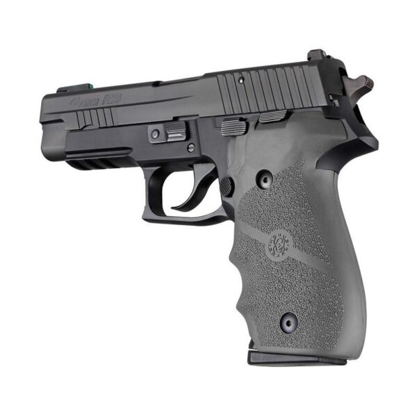 Hogue Overmolded Rubber Grip Handgun Grips for Sig Sauer P226 Slate Grey with Finger Grooves - Precision Shot Firearms