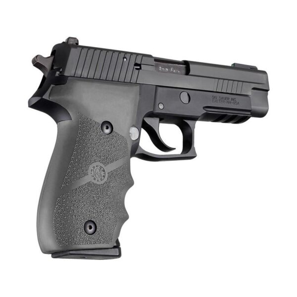 Hogue Overmolded Rubber Grip Handgun Grips for Sig Sauer P226 Slate Grey with Finger Grooves - Precision Shot Firearms
