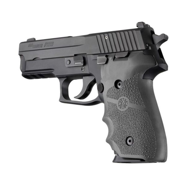 Hogue Overmolded Rubber Grip Handgun Grips for Sig Sauer P228/P229 Slate Grey with Finger Grooves - Precision Shot Firearms