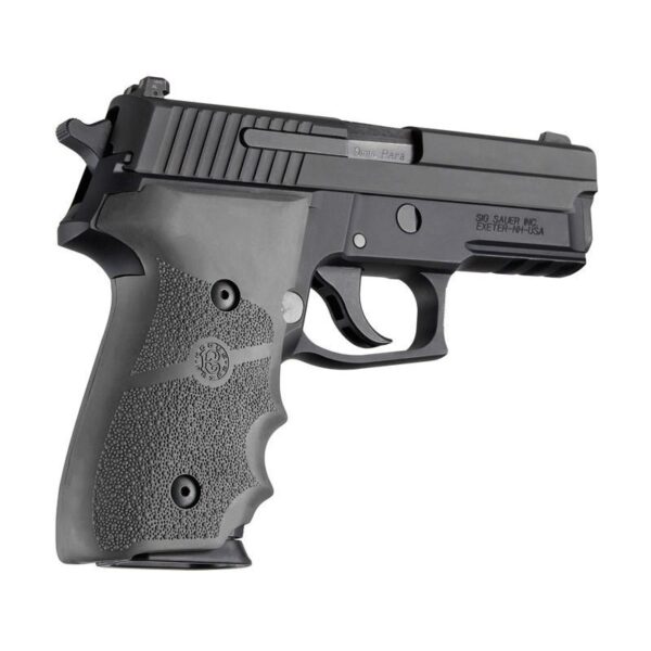 Hogue Overmolded Rubber Grip Handgun Grips for Sig Sauer P228/P229 Slate Grey with Finger Grooves - Precision Shot Firearms