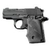 Hogue Overmolded Rubber Grip Handgun Grips for Sig Sauer P238 Slate Grey with Finger Grooves - Precision Shot Firearms