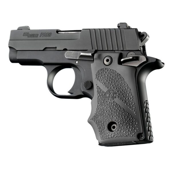 Hogue Overmolded Rubber Grip Handgun Grips for Sig Sauer P238 Slate Grey with Finger Grooves - Precision Shot Firearms