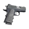 Hogue 1911 Officer Rubber Handgun Grips with Finger Grooves Slate Grey - Precision Shot Firearms