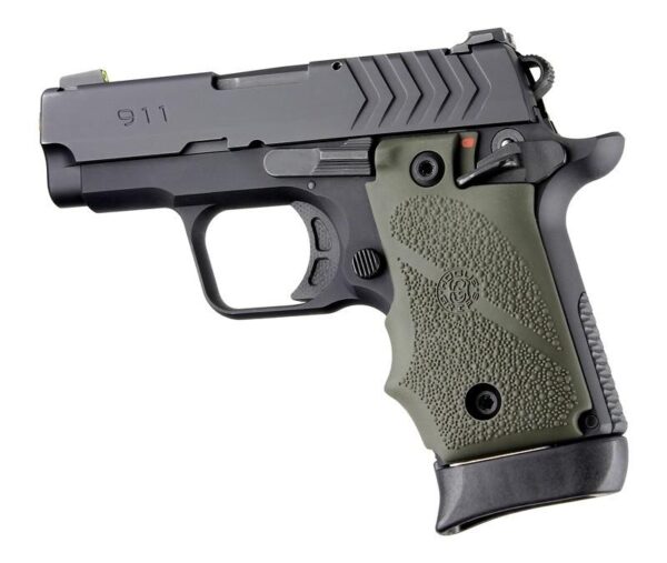 Hogue Ambi Safety Rubber Grip for Springfield Armory 911- OD Green - Precision Shot Firearms