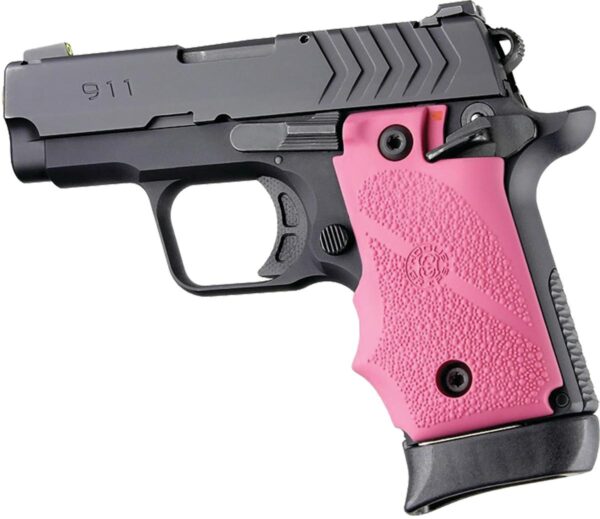 Hogue Ambi Safety Rubber Grip for Springfield Armory 911- Pink - Precision Shot Firearms