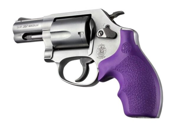 Hogue Bantam Style Grip for S&W J Frames- Rubber Round Butt Purple - Precision Shot Firearms